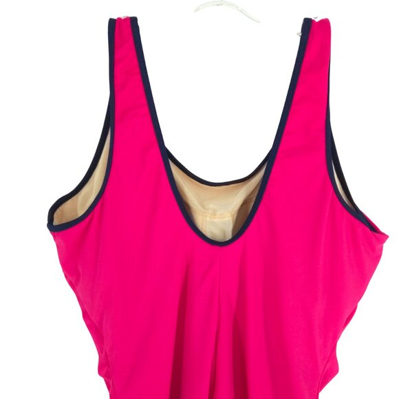 Lands' End Swim suit Pink One Piece Summer Vacation Pool Party Ocean Modest 22W - Picture 6 of 16